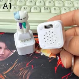 1Pcs Kitten Sheep Keycap Keychain Luminous Sounding Stress Relief Creative Fidget Toy Portable Electronic Pendant For Adult