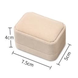 Velvet Ring Box Couple Double Ring Earrings Display Holder Case Proposal Engagement Wedding Marriage Anniversary Jewelry Packing