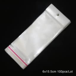 100Pcs 5x10.5cm-8x27cm Opp Bag Self Adhesive Clear Transparent Plastic Storage Bag With Hang Hole Jewelry Gift Packaging Pouches