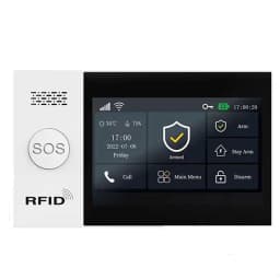 PGST WiFi 4G GSM Alarm System Works with TUYA Smart Life for Home Security with PIR Wireless Solar Siren Works with Aleax