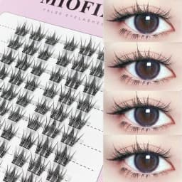 1/box 120 Bundles Mink False Eyelash Natural Fishtail Lash 3D Russian Individual Eyelash Extension Cluster Makeup Tool Wholesale
