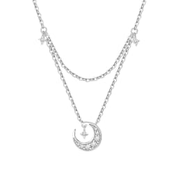 2026 Original 925 Sterling Silver Planet Necklace Love Heart Zircon Inlaid Romantic Fashion Fine Jewelry Party Gifts for Women