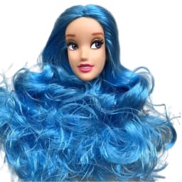 1/6 Doll Head Toys DIY Toy Rare Face Doll Parts Colorful Hair Doll Accessories Brown White Beige Skin Doll Heads Figures