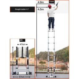 7 Meter Telescopic Ladders Portable Folding Aluminium Ladders Multipurpose Household Step Stair Engineering Staircase for Home