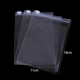 10pcs Thicken PVC Plastic Self Sealing Bag Dustproof Transparent Zip Lock Bag Reclosable Jewelry Bag Bracelet Ring Packaging Bag