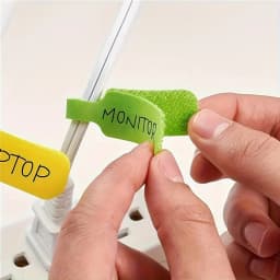 10/30/50pcs Reusable Waterproof Cable Labels Color-Coded Organizer Straps for Data Charger Cords Home Office Travel