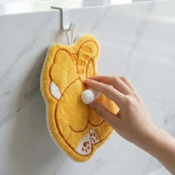Hot Cute Cat Corgi Egg Butt Hand Towel Coral Fleece Velvet Absorbent Hanging Towel Quick-drying Thickened Handkerchief Washcloth