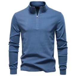 2025 New Men Stand-Up Collar Half-Zip Soft Shell Sweatshirt Long Sleeve Breathable Warm Pullover Casual Streetwear Jacket
