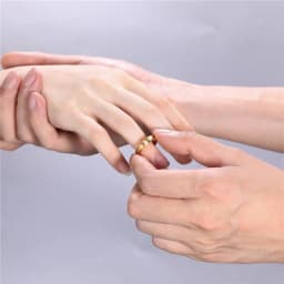 Tigrade Gold Plated Wedding Ring for Women 2/4/6/8mm Wide Brushed Tungsten Men's Ring Luxury Anniversary Jewelry for Couple Gift