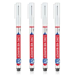 4Pcs/Set 20mm Deep Hole Long Nib Head Markers For Metal Perforating Pen Waterproof Bathroom Woodworking Decoration Multi-Purpose