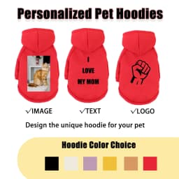 Customized Pet Hooded Sweatshirt Cats & Dogs Winter Warm Clothes Large-Sized Dog Clothing Teddy Golden Retriever All Cats