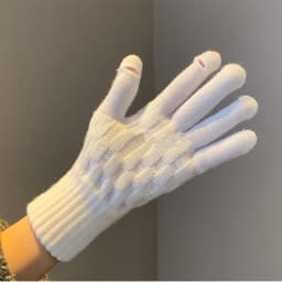 Women's Warm Gloves Winter Touch Screen Plus Fleece Gloves Cold Warm Wool Knitted Gloves Outdoor Coodproof Skiing Snow Mittens