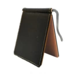 Leather Men Money Clips Metal Solid Wallets Credit Dollar Purses Money Holder Portafoglio Wallet for Male Minimalist Card Holder