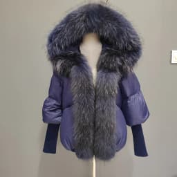 Women Coat White Duck Down Jacket Super Large Real Red Fox Fur Collar Hooded New Fashion Outerwear Puffer Jacket New