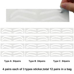 2024 Disposable Eyebrow Design Stencil Eyebrow Tint Airbrush Auxiliary Sticker for Brows Shaping with Single EyebrowsType Option