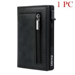 Rfid Blocking Credit Card Holder Men Wallet Luxury Pop Up Slim Thin Minimalist Wallet Bank Cardholder Case Black Vallet for Men