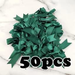 (50pcs) 1 inch Fresh Pink Ribbon Bows Polyester Satin Bow Flower DIY Craft Decoration