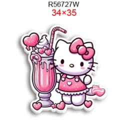 Hello Cat 10pcs/lot San Resin Planar Transparent Glitter Acrylic Flatback for Charms DIY Bow Craft Supplies Phone Case Decor