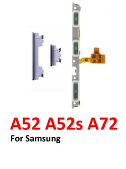Phone Power Volume Button For Samsung Galaxy A52 A52s A72 LTE 5G New On Off Up Down External Key Internal Flex Cable Parts