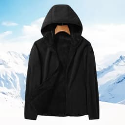 Zip-up Hooded Double-sided Wear Flannel Sweatshirt Women Thick Slim Fleece-lined Jacket Outdoor Sports Y2k Autumn Winter Coat