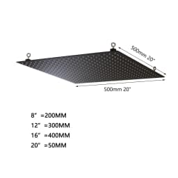 ZAPPO 8~20 Inch Matte Black Ultra-thin Rain Shower Head Bathroom Square Super Slim Rainfall Water Spray for Shower Faucet Use