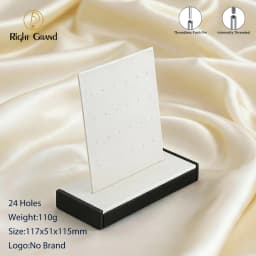 Right Grand High Quality Black Fiberboard Leather Display Stand for 14G 16G Threaded and Threadless Piercing Body Jewelry