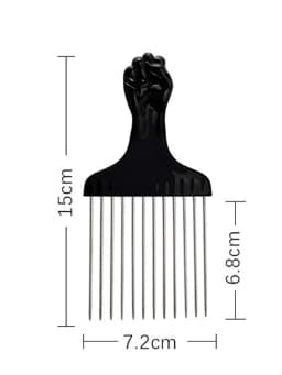 Black Metal African American Pick Comb Hair Combs Hair Comb for Hairdressing Styling Tool Salon Barber Shop Accessories 6 Style