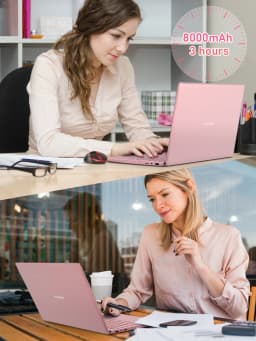 Pink 15.6" Fhd Ips Laptop with Intel N150, 32Gb Ddr4 Ram, 1Tb Ssd, Windows 11 Pro, 1920X1080, Dual Band Wifi, Bluetooth 5.0 - Notebook, Portable Computer for Work and School