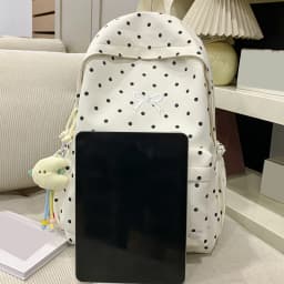 Korean Style Cute Polka Dot Backpack Nylon Women Large Capacity Campus Daypack