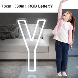 76cm Large Light up Letter Sign 26 Alphabet Stand up Lighting for Wedding Birthday Party Home Bar Decor