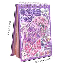 Mr. Paper 30Pcs 3D Three-Dimensional Stacking Miniature Scene stickers Scenery Sticker Book Students' Puzzle Handmade DIY Stress