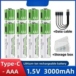 2026 NEW Lithium-Ion Battery Type-C Rechargeable High-Capacity AA&AAA Battery For Remote Control, Mouse, Electric Toys