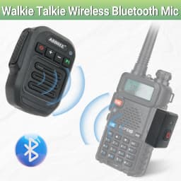 ABBREE Walkie Talkie Wireless Bluetooth Microphone Speaker MIC Waterproof For Baofeng UV-21 Quansheng UV-K6 Retevis Radios