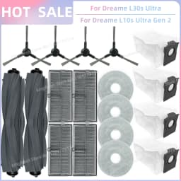 Fit For Dreame L10s Ultra Gen 2 / L30s Ultra/ L30 Pro Ultra, Dreame L40 Ultra AE/L40s Ultra CE Parts Brush Filter Mop Bag