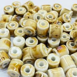 10Pcs 10*9MM Ceramic Cylinder Spacer Loose Beads for Jewelry Bracelet Necklace Accessories DIY