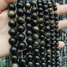 Natural Black Labradorite Stone Beads Round Larvikite Beads For Jewelry Making DIY Bracelet 4 6 8 10 12MM 15" Strand Wholesale