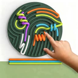 Silicone Fidget Sensory Activity Board Quiet Calming Down Anxiety ADHD Autism Stress Relief Toys Gifts for Kids Boys Girls