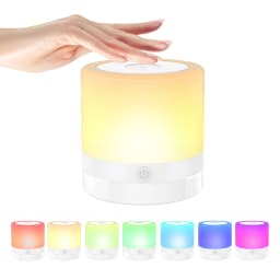 Portable Touch Night Light, LED Rechargeable Table Lamps, Dimmable RGB Lighting, for Gift Bedroom Camping Summer Party BBQ Decor