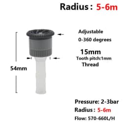 Pop-up Sprinklers Replacement Scattering Nozzles 0~360 Degree Adjustable Garden Park Farm Grass Lawn Crops Irrigation Tool