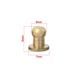 10pcs Solid Brass Sam Browne Style ball Rivets Sam Brown Button Round Head Ball Post Studs Buckle DIY Leather Craft Accessories