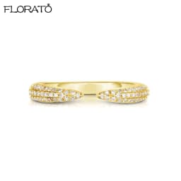 24 gold-plated silver Finger Rings For Women Open Crystal CZ Charm Rings Wedding Jewelry 2021 Trend Bague Femme Anillo A30