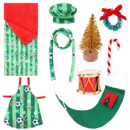 Christmas Doll Accessories Set For Babi 30 CM Doll Clothes Dress For Elf Doll,Toys For Girls,Free Shipping,Christmas Gift