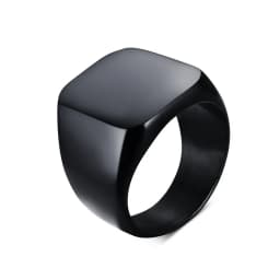 Vnox Gold Color Rings for Men Women, Simple Glossy Stainless Steel Wedding Bands, Signet Stacking Finger Ring Jewelry Gift