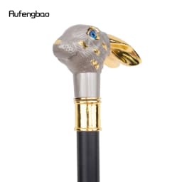 Silver Golden Rabbit Long Ear Gentleman Walking Cane Fashion Walking Stick Gentleman Crosier Knob Walking Stick 93cm