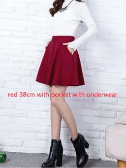 Skirts Women Size M-3XL Pleated Solid Pocket Elastic Waist Middle Skirt Trendy All-match Office Lady Skin-friendly Elegant