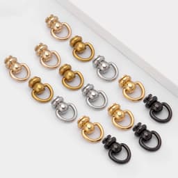 CRAZYSMITH Round Head Swivel Rivet Leather Rivet with Pull Ring Leather Craft Screw Rivets Metal Handmade DIY Crafts Accessory