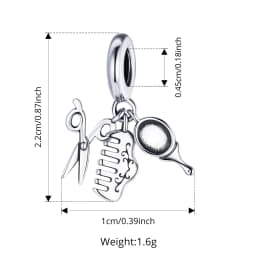WOSTU Copper Heart Charm Rose Four-leaf Pendant Plated White Gold Fit 0.45cm Bracelet Original For Women  Fashion Jewelry Gift