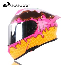 Uchoose DOT Approved Full Face Helmets Crash Motorbike Protective Gear Men Women Flip Up Helmet Motorcycle Double Sun Visor