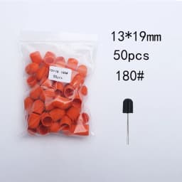 50PCS Green Nail Sanding Caps Bands With Rubber Drill Polishing Nail Art Rotating Remove Burrs Manicure Pedicure Accessory Tool