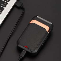 Stainless steel electric shaver, USB rechargeable reciprocating shaver, portable men's shaving device